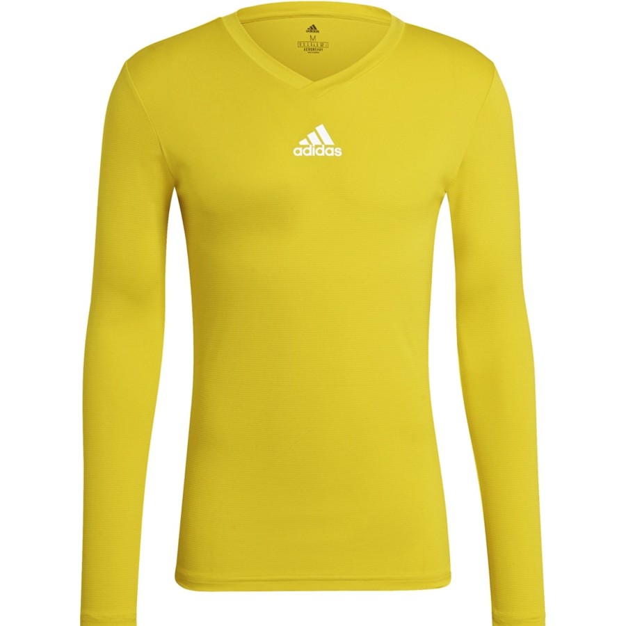 Herren Adidas Baselayer | Adidas Herren Langarm Base Shirt Team Gelb