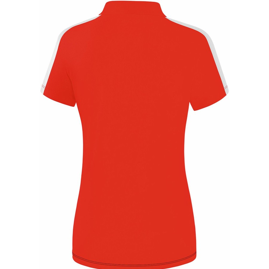 Damen Erima Polo-Shirts | Erima Damen Poloshirt Squad Rot-Schwarz-Weis