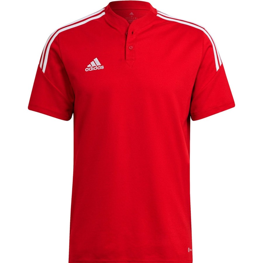 Herren Adidas Polo-Shirts | Adidas Poloshirt Condivo 22 Rot-Weis