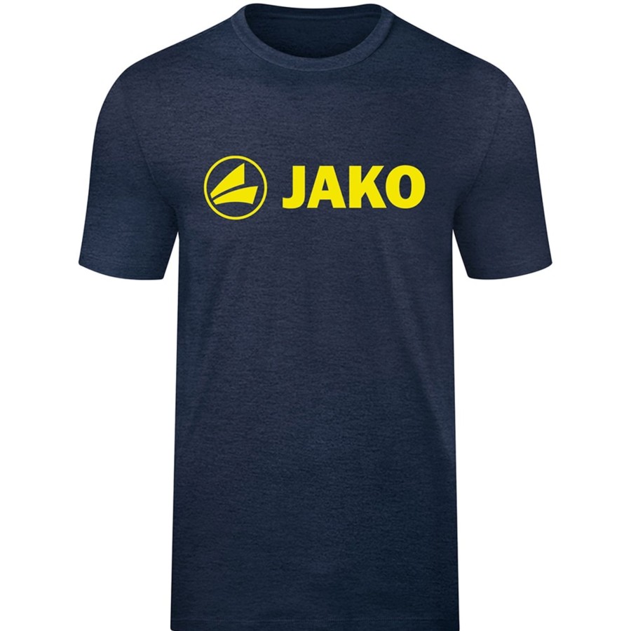 Herren Jako T-Shirts | Jako Herren T-Shirt Promo Blau-Gelb