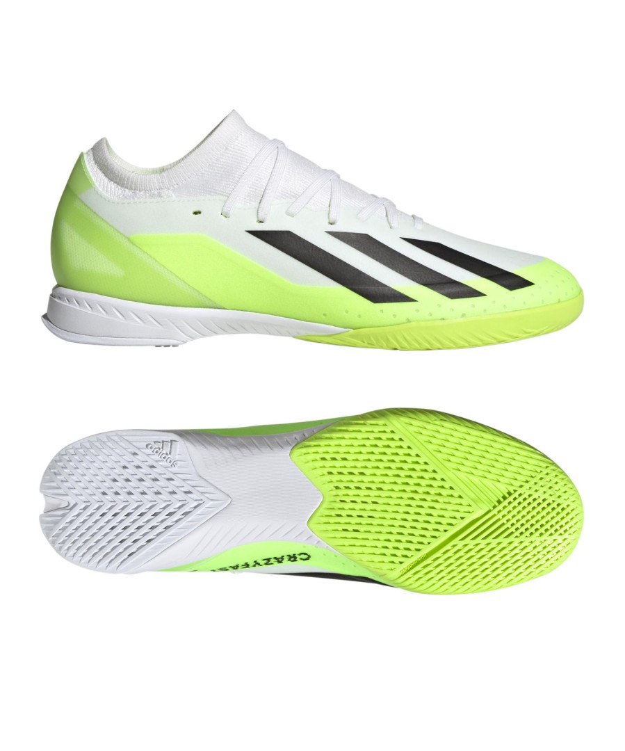 Sportschuhe Adidas Adidas Fusballschuhe | Adidas Fusballschuh X Crazyfast.3 In Halle Crazyrush Weis Schwarz Gelb