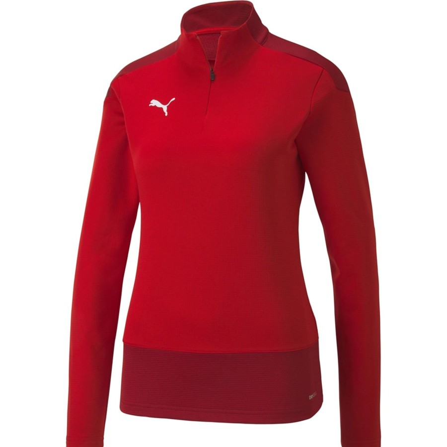 Damen Puma Sweatshirts | Puma Damen 1/4 Zip Top Teamgoal 23 Rot