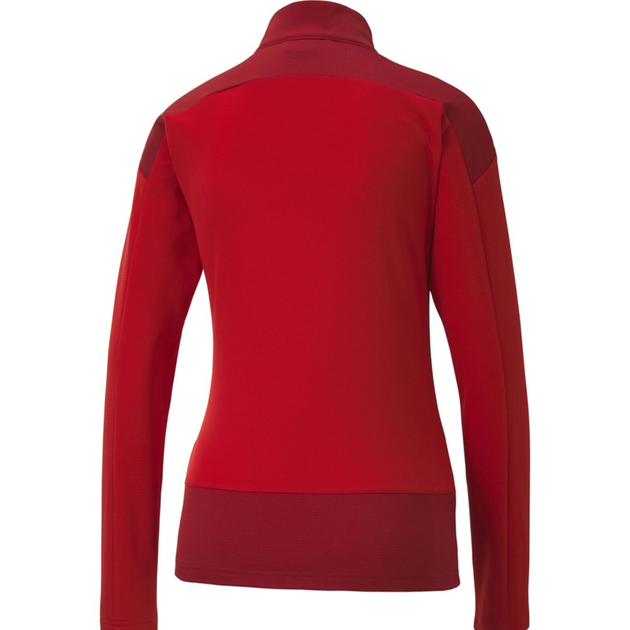 Damen Puma Sweatshirts | Puma Damen 1/4 Zip Top Teamgoal 23 Rot