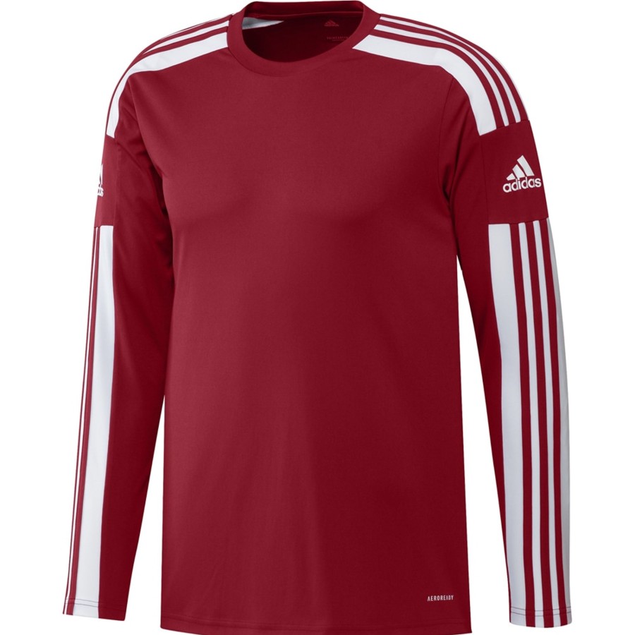 Herren Adidas Trikots | Adidas Herren Langarm Trikot Squadra 21 Rot-Weis