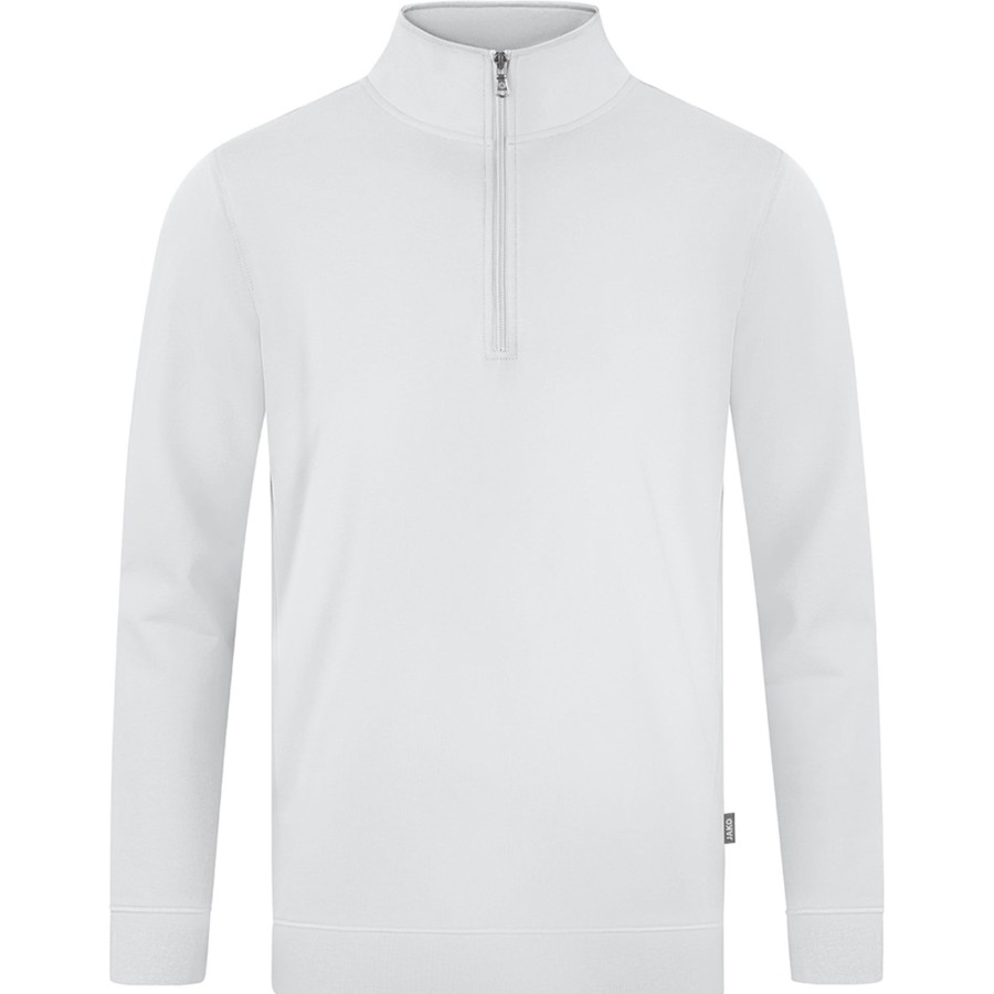 Herren Jako Sweatshirts | Jako Herren Ziptop Doubletex Weis