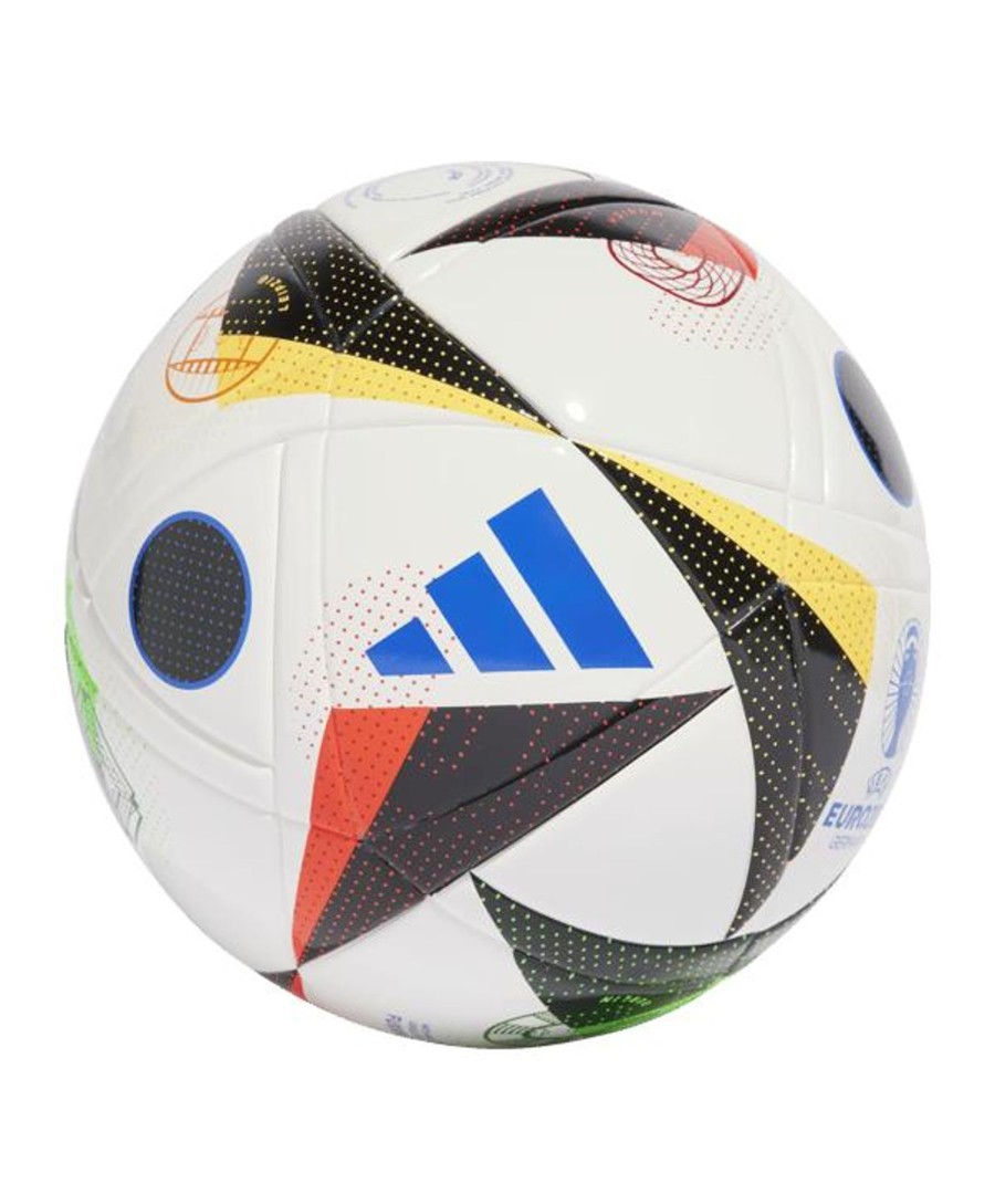 Sportausruestung Adidas | Adidas Fussballliebe League Junior 290G Lightball Em 2024 Weiss Schwarz Blau