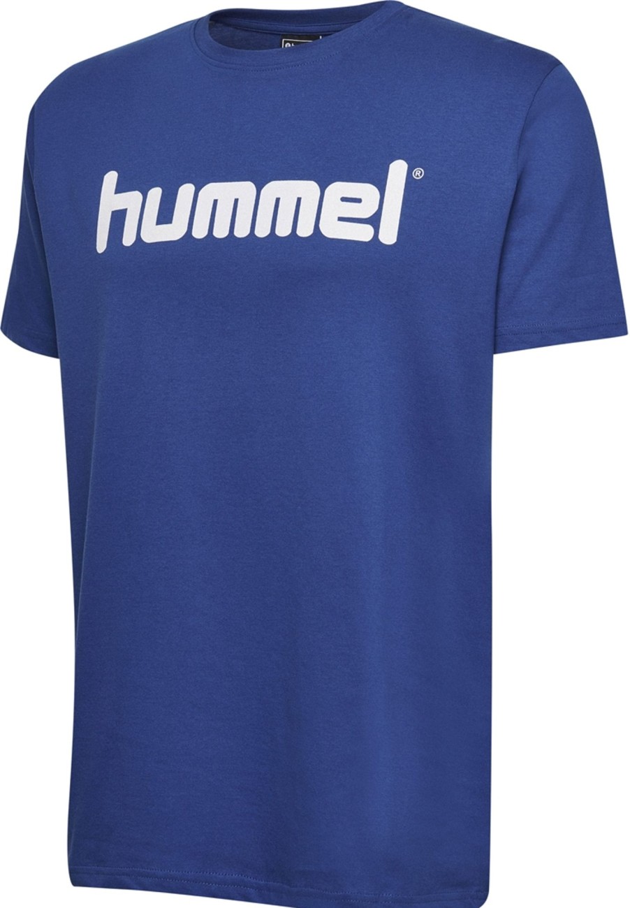 Kinder Hummel T-Shirts | Hummel Cotton T-Shirt Logo Kids Blau