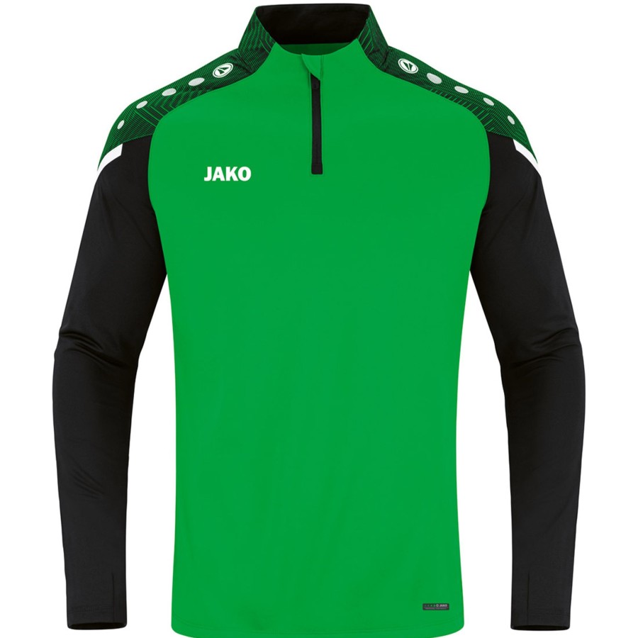 Herren Jako Sweatshirts | Jako Ziptop Performance Grun-Schwarz