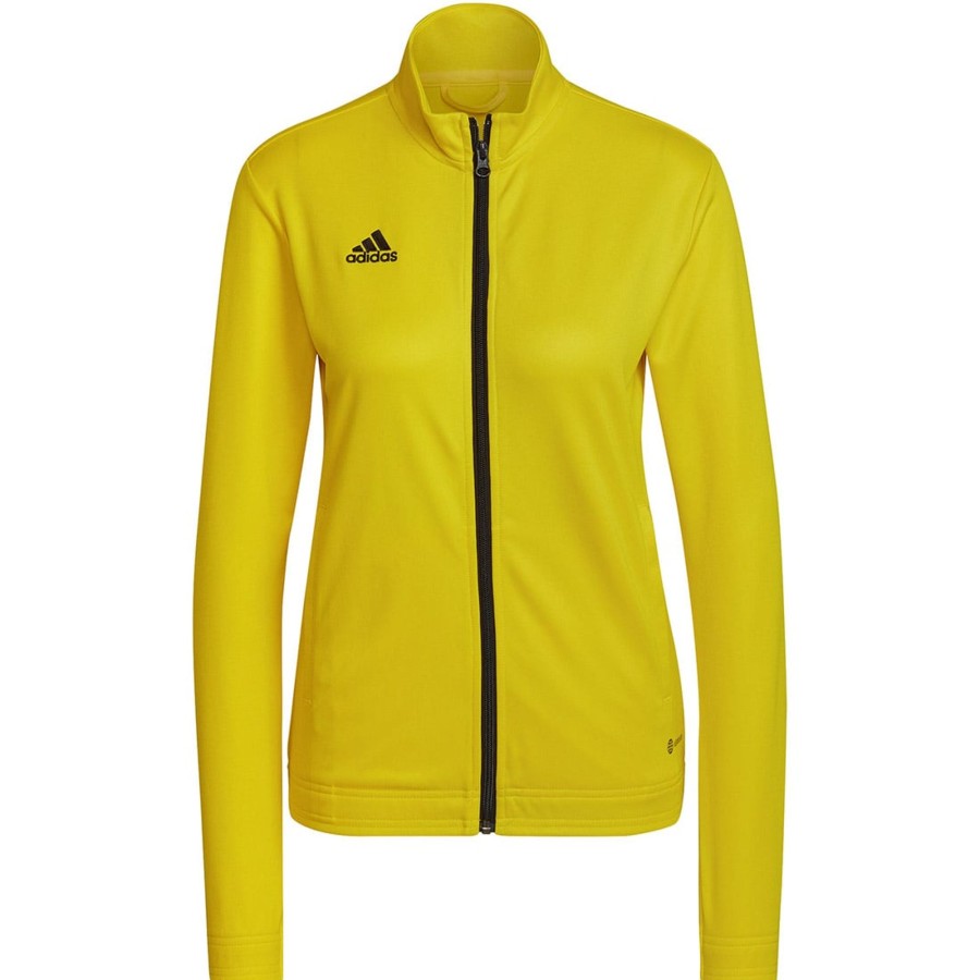 Damen Adidas Jacken | Adidas Damen Trainingsjacke Entrada 22 Gelb-Schwarz