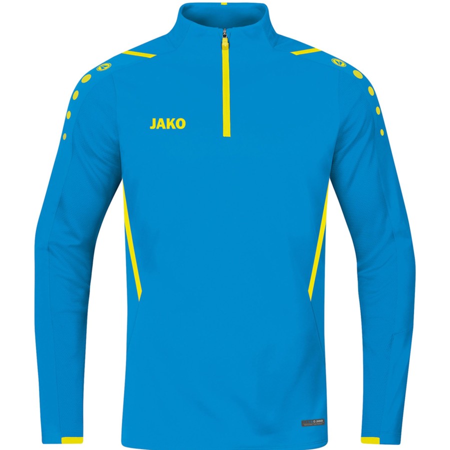 Herren Jako Sweatshirts | Jako Herren Ziptop Challenge Blau-Gelb