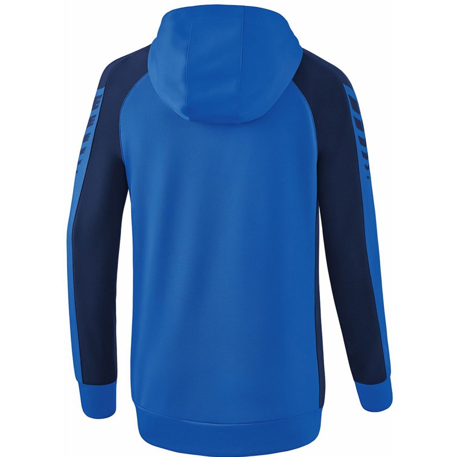 Damen Erima Jacken | Erima Damen Trainingsjacke Mit Kapuze Six Wings Blau