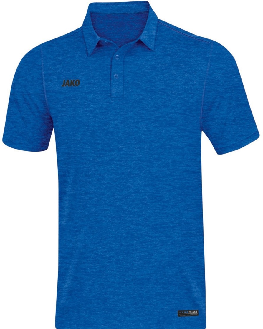 Herren Jako Polo-Shirts | Jako Premium Basics Polo Royal Meliert