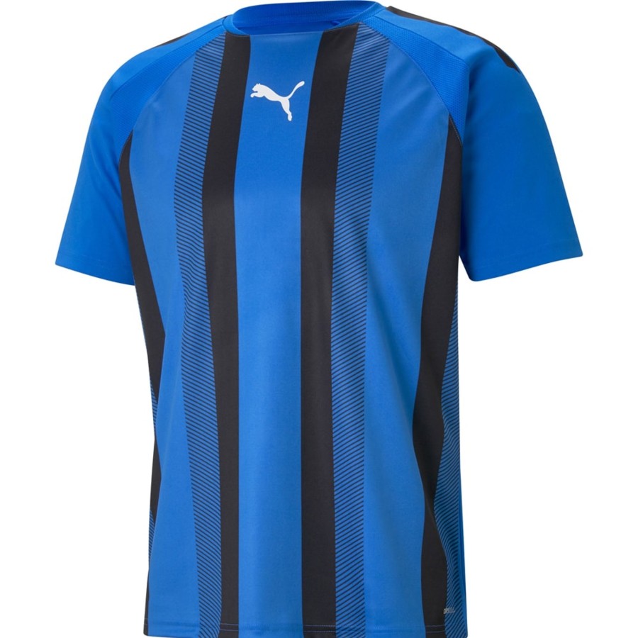 Herren Puma Trikots | Puma Trikot Teamliga Striped Blau-Schwarz