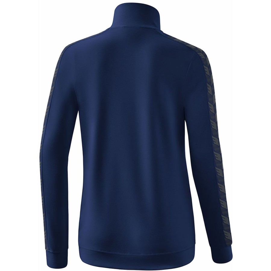 Damen Erima Jacken | Erima Damen Trainingsjacke Essential Team Blau-Grau