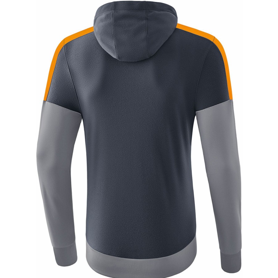 Herren Erima Hoodies | Erima Herren Hoodie Squad Grau-Orange