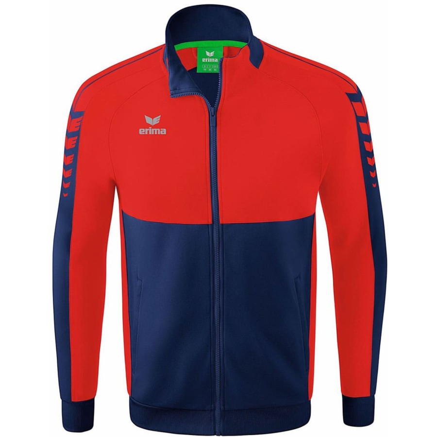 Herren Erima Jacken | Erima Trainingsjacke Six Wings Blau-Rot