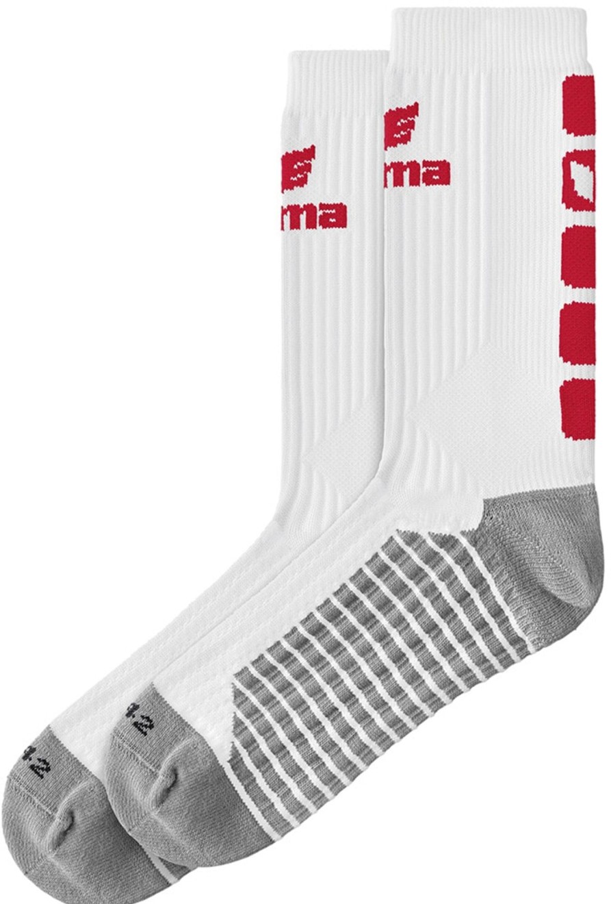 Kinder Erima Socken | Erima Classic 5-C Socken Weis-Rot