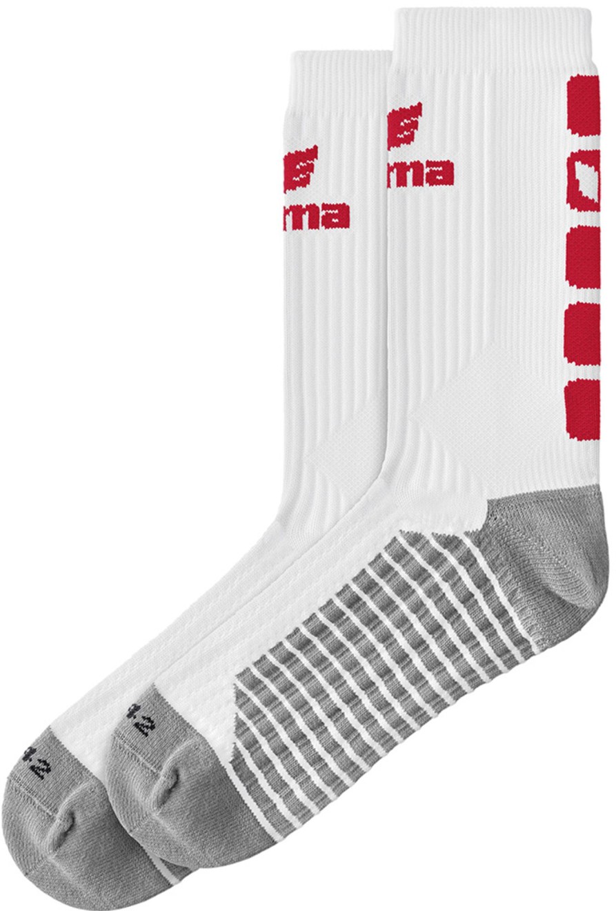 Kinder Erima Socken | Erima Classic 5-C Socken Weis-Rot