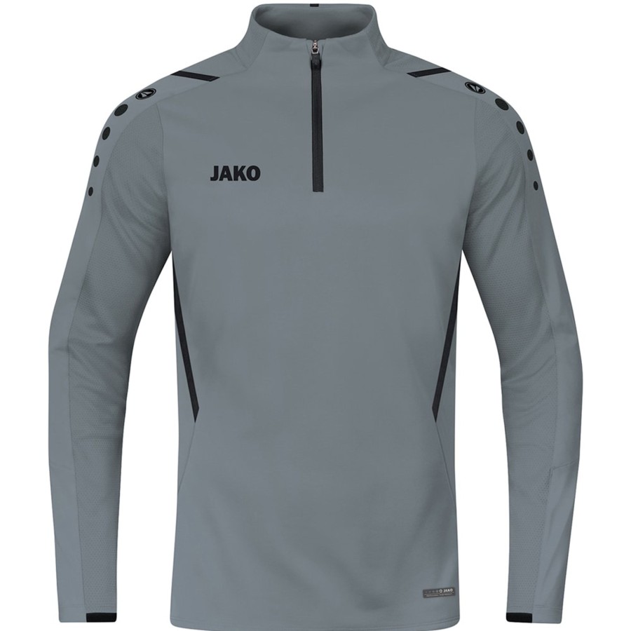 Kinder Jako Sweatshirts | Jako Kinder Ziptop Challenge Grau-Schwarz