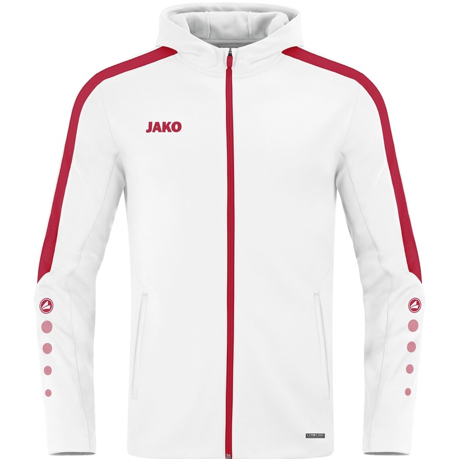 Damen Jako Jacken | Jako Herren Kapuzenjacke Power Weis/Rot