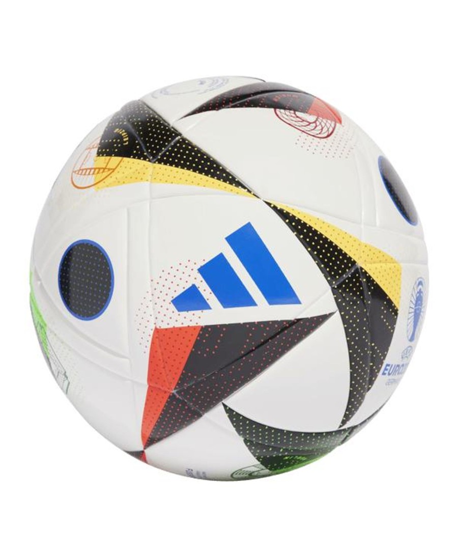 Sportausruestung Adidas | Adidas Fussballliebe League Junior 350G Lightball Em 2024 Weiss Schwarz Blau