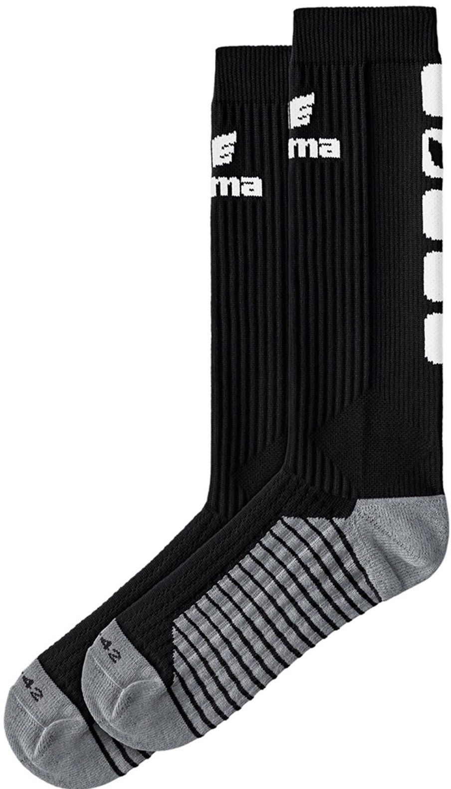 Kinder Erima Socken | Erima Classic 5-C Socken Lang Schwarz-Weis