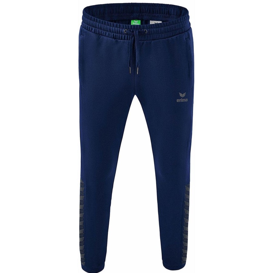 Herren Erima Jogginghosen | Erima Herren Sweathose Essential Team Blau-Grau