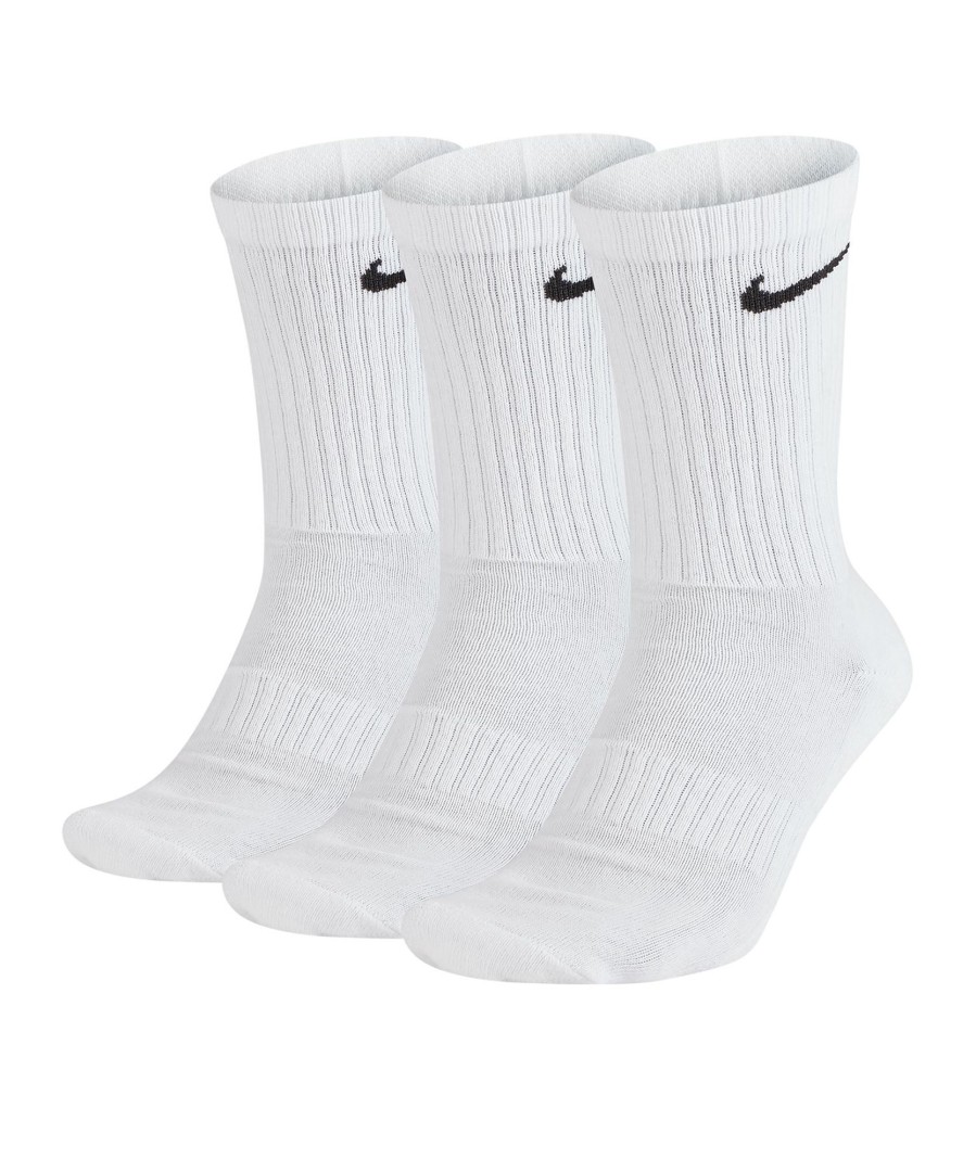 Damen Nike Socken | Nike Everyday Cushion Crew Socken 3Er Pack Weis