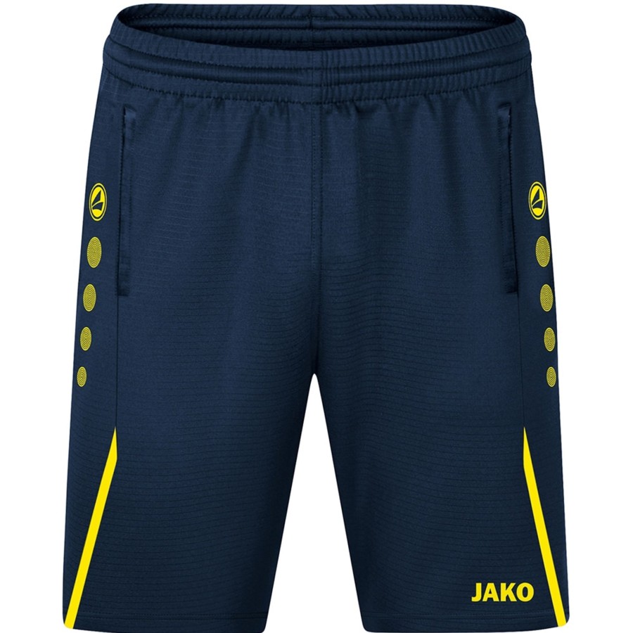 Herren Jako Shorts | Jako Herren Trainingsshorts Challenge Blau-Gelb