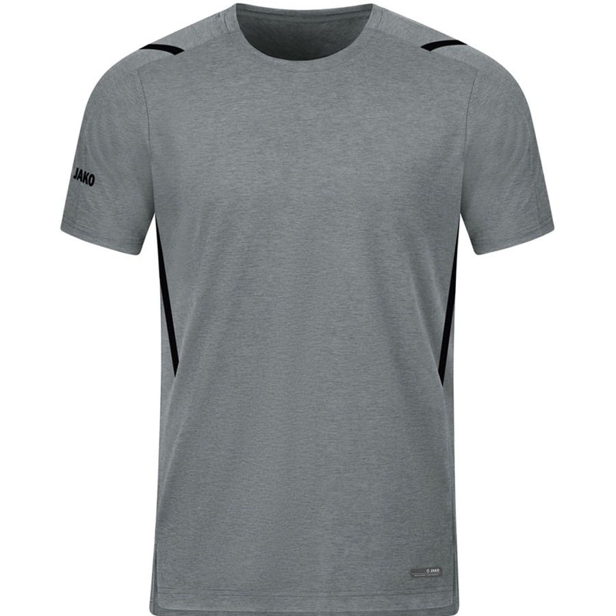 Herren Jako T-Shirts | Jako Herren T-Shirt Challenge Grau-Schwarz