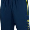 Herren Jako Shorts | Jako Active Training Shorts Marine-Neongelb