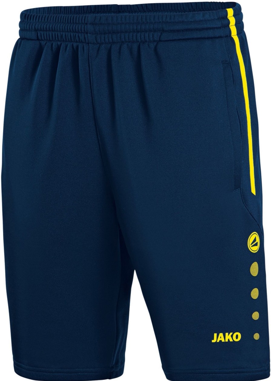 Herren Jako Shorts | Jako Active Training Shorts Marine-Neongelb