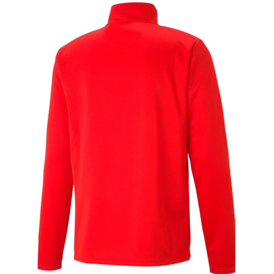 Herren Puma Sweatshirts | Puma 1/4 Zip Top Teamrise Rot-Weis