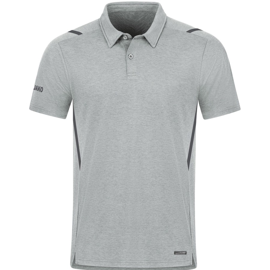 Herren Jako Polo-Shirts | Jako Herren Polo Challenge Grau