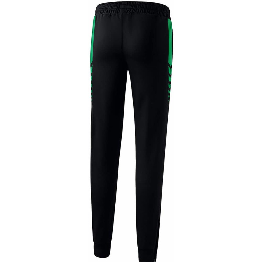 Damen Erima Trainingshosen | Erima Damen Trainingshose Six Wings Schwarz-Grun