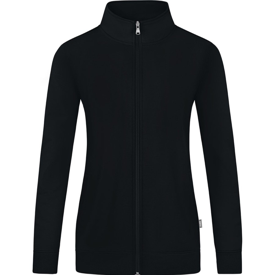 Damen Jako Jacken | Jako Damen Sweatjacke Doubletex Schwarz