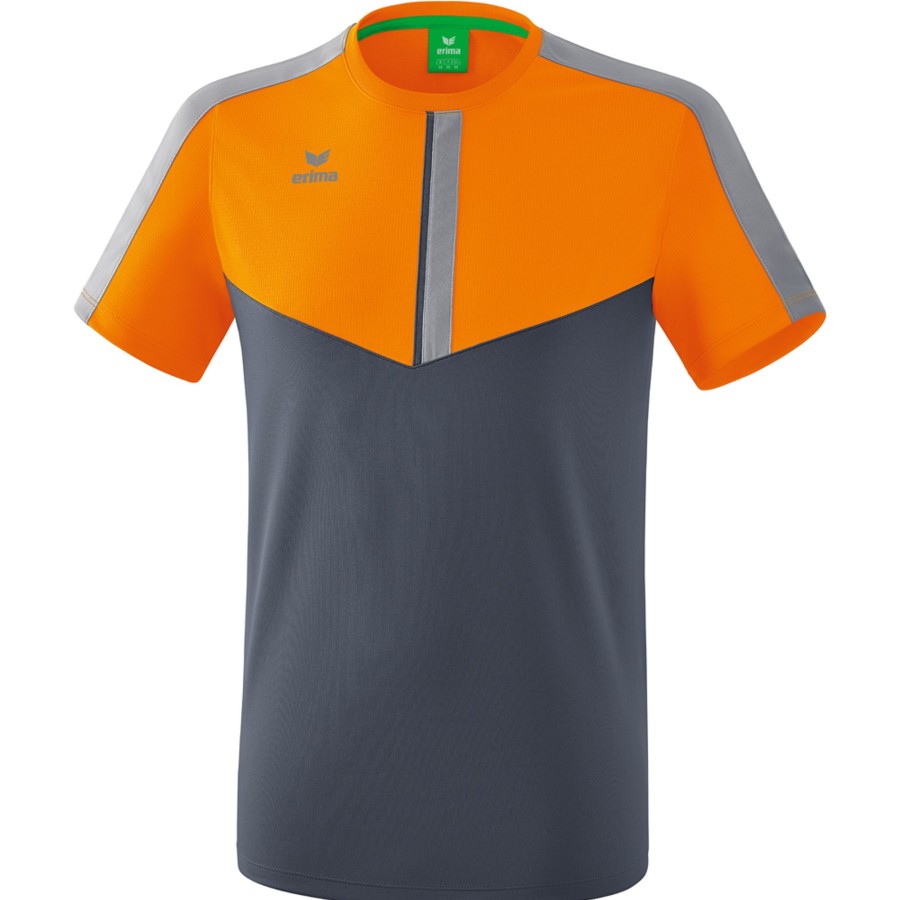 Kinder Erima T-Shirts | Erima Kinder T-Shirt Squad Orange-Grau