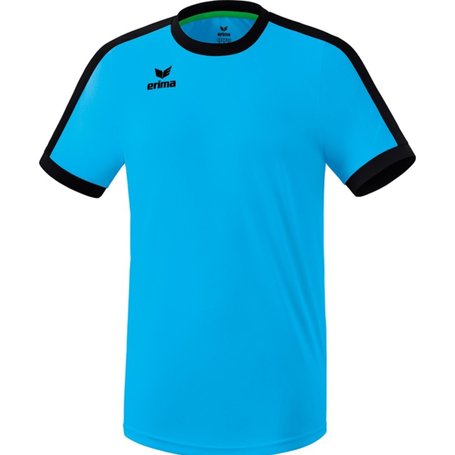 Herren Erima Trikots | Erima Herren Kurzarm Trikot Retro Star Blau-Schwarz