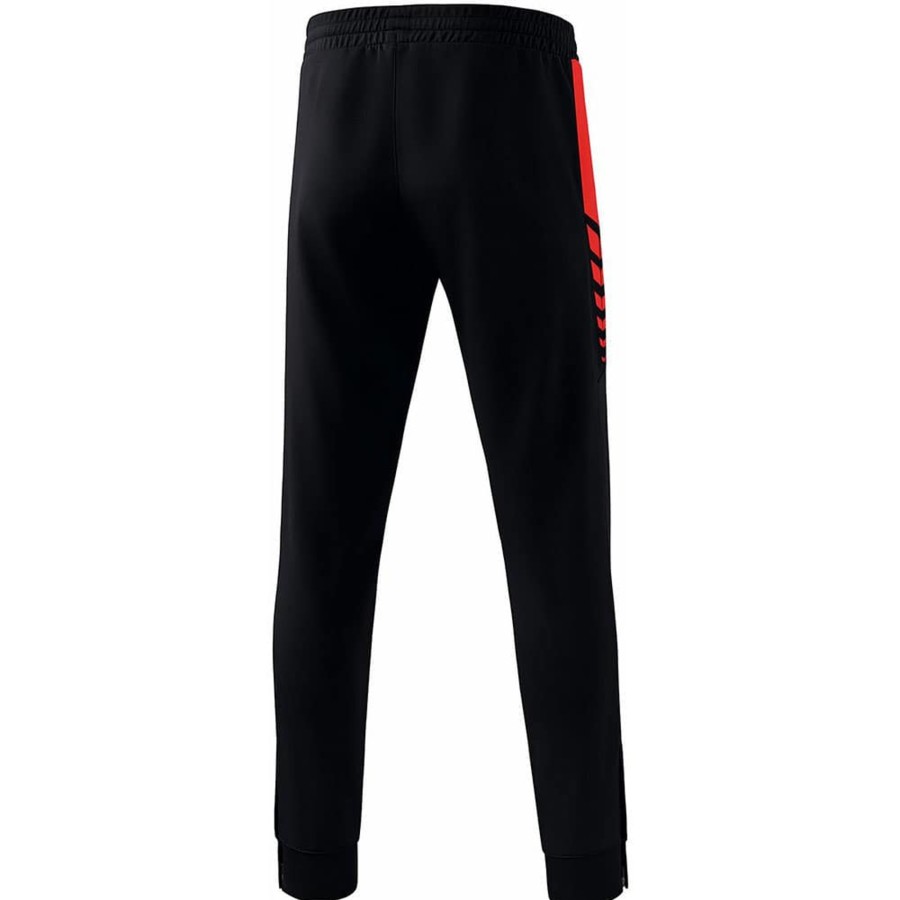 Herren Erima Trainingshosen | Erima Herren Trainingshose Six Wings Schwarz-Rot