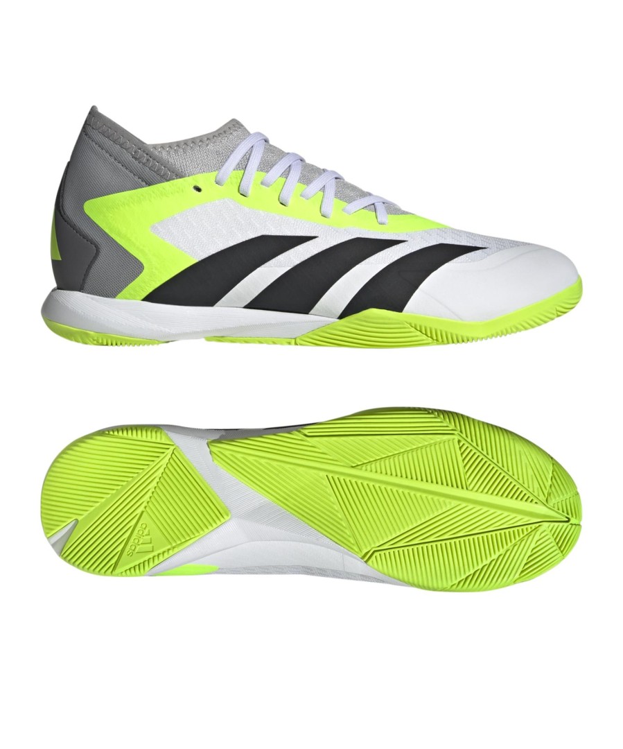 Sportschuhe Adidas Adidas Fusballschuhe | Adidas Fusballschuh Predator Accuracy.3 In Halle Crazyrush Weis Schwarz Gelb