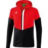 Herren Erima Jacken | Erima Herren Trainingsjacke Mit Kapuze Squad Rot-Schwarz