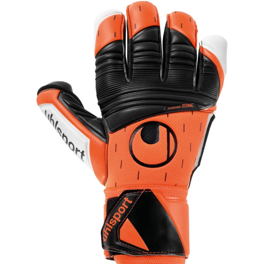 Herren Uhlsport Torwarthandschuhe | Uhlsport Torwarthandschuh Super Resist+ Hn Fluo Orange/Weis/Schwarz