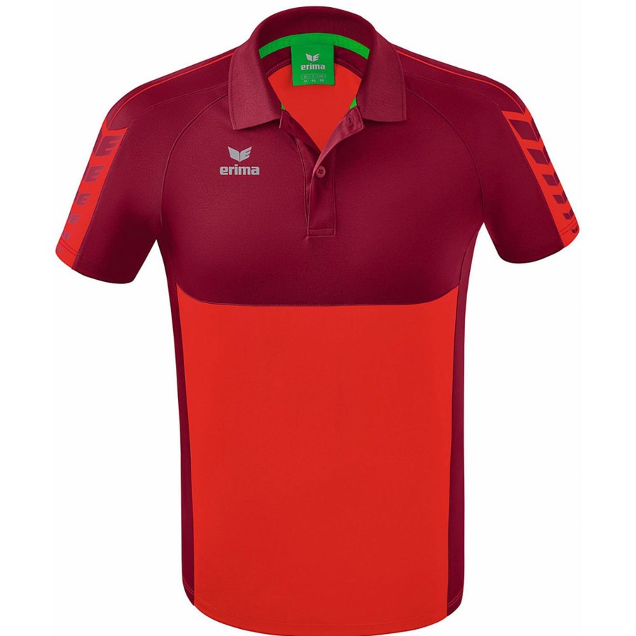 Herren Erima Polo-Shirts | Erima Herren Polo Shirt Six Wings Rot