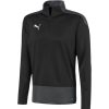 Herren Puma Sweatshirts | Puma Training 1/4 Zip Top Teamgoal 23 Schwarz-Grau