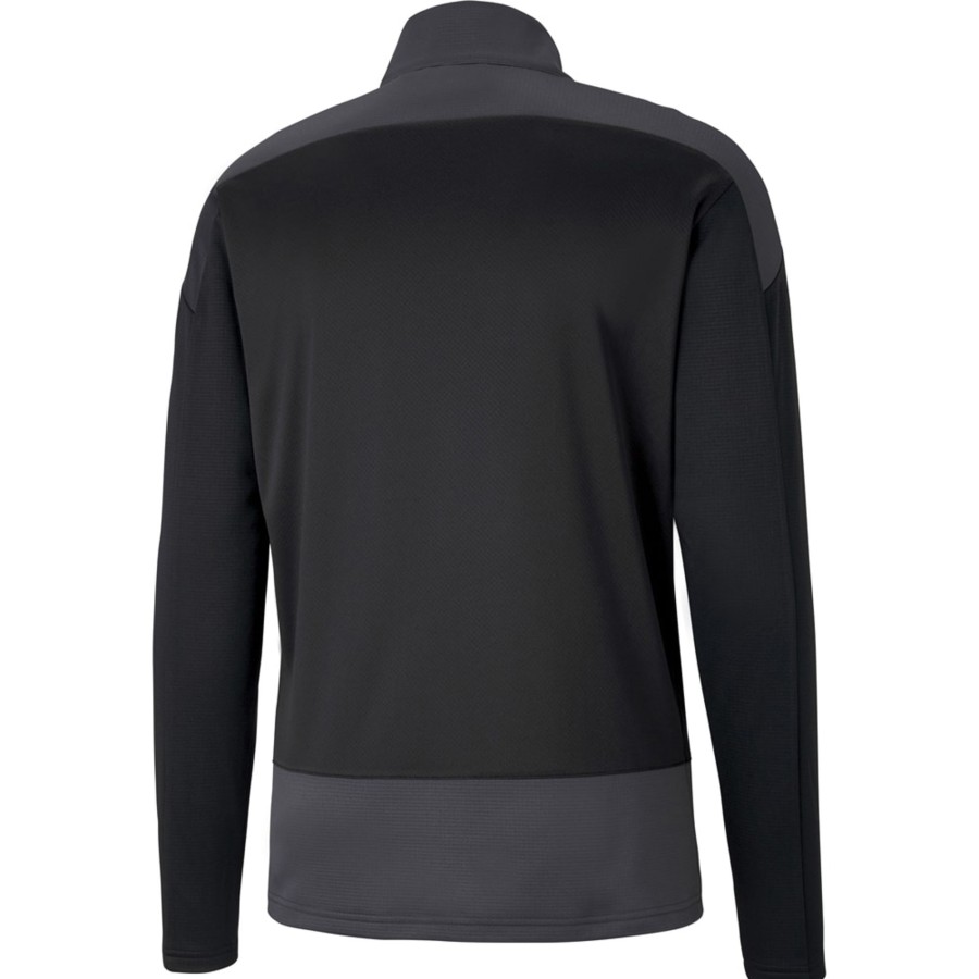 Herren Puma Sweatshirts | Puma Training 1/4 Zip Top Teamgoal 23 Schwarz-Grau