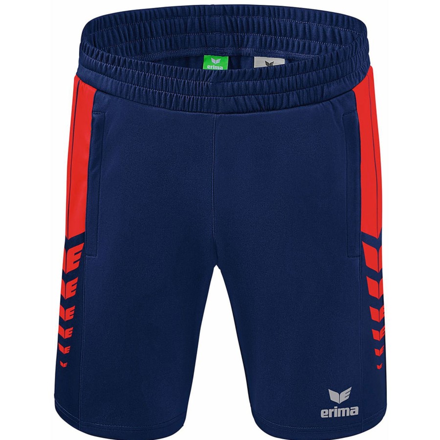 Kinder Erima Shorts | Erima Kinder Training Shorts Six Wings Blau-Rot