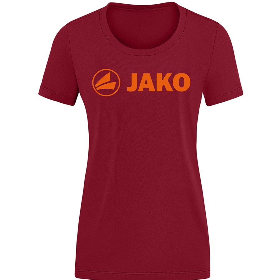 Damen Jako T-Shirts | Jako Damen T-Shirt Promo Rot-Orange