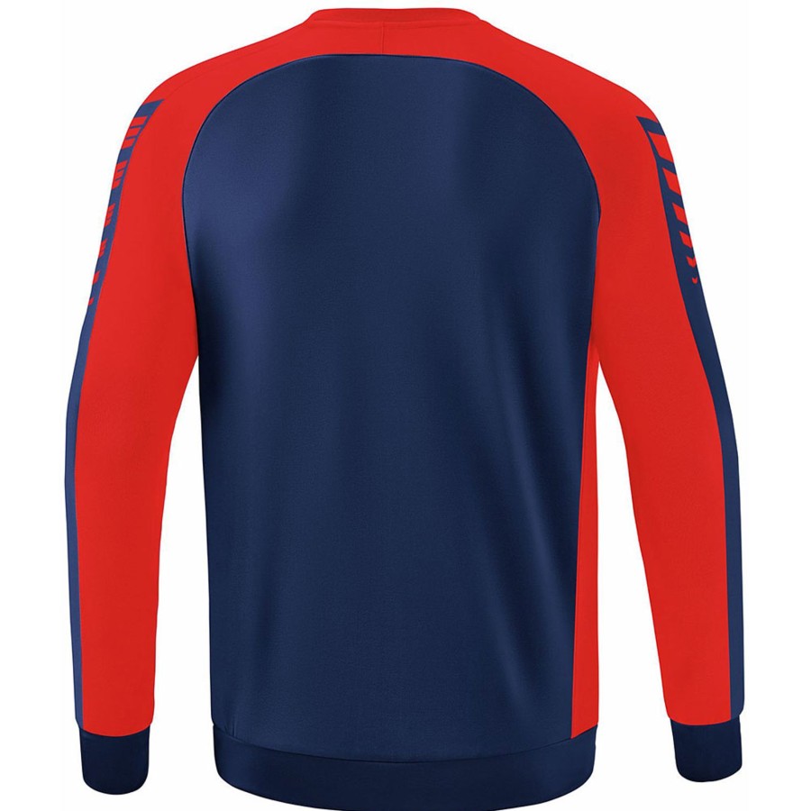 Herren Erima Sweatshirts | Erima Sweatshirt Six Wings Blau-Rot