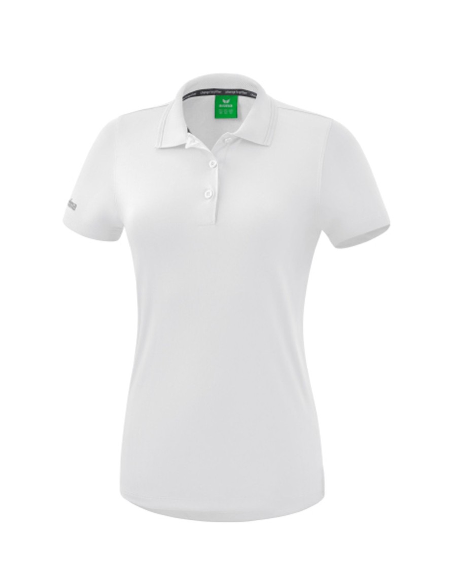 Damen Erima Polo-Shirts | Erima Damen Funktionspolo New White Gunstig