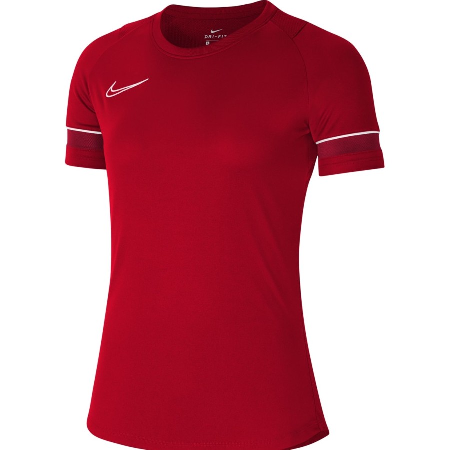 Damen Nike Trikots | Nike Damen Kurzarm Training Top Academy 21 Rot-Weis